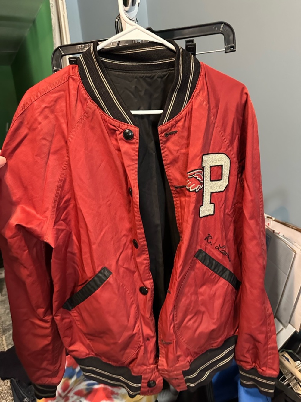Polo by Ralph Lauren Red and Black Hooded Jacket